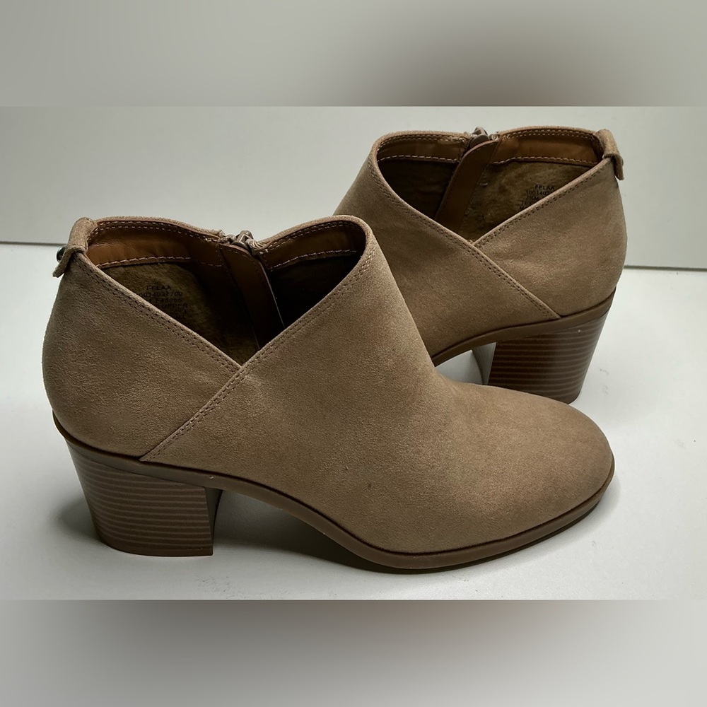 Style & Co. Women's Felaa Faux Suede Ankle Boots, LT Taupe New